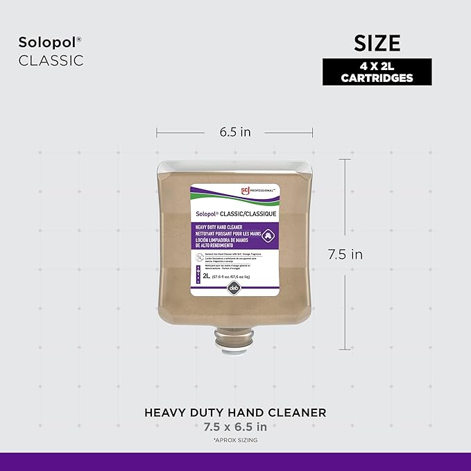 SOLOPOL CLASSIC HEAVY DUTY HAND CLEANSER 2 LITER, 4 COUNT