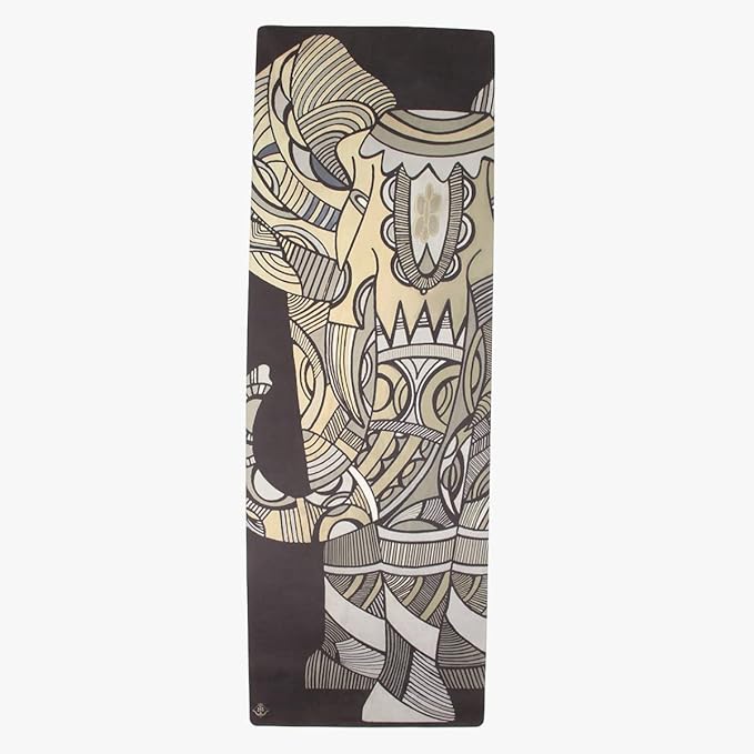 Suede yoga mat - Premium Printed Natural Eco-friendly Non-Slip Mat Great for Hot Yoga, Pilates, Workouts (72 inch x 24 inch x 3mm thick)