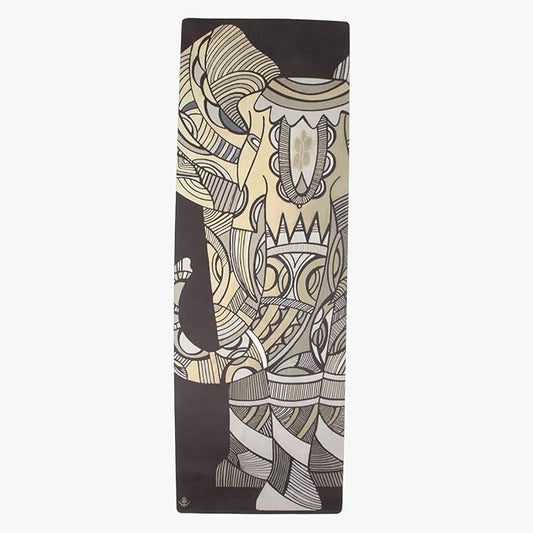 Suede yoga mat - Premium Printed Natural Eco-friendly Non-Slip Mat Great for Hot Yoga, Pilates, Workouts (72 inch x 24 inch x 3mm thick)