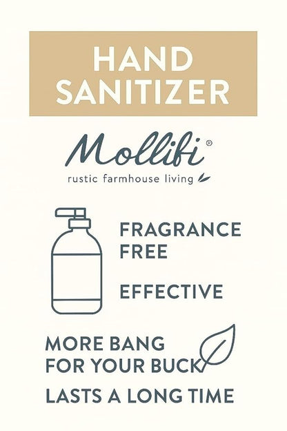 Hand Sanitizer, 1/2 gallon, Fragrance Free, PK-2, With Pump, Mfr: MOL9747-12_1/2GAL2V3-A