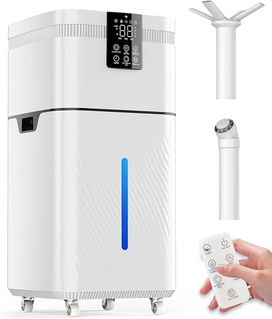 Humidifier Large Room, 30L/7.93Gal Commercial Humidifier 4200 sq.ft, 3000ml/H Cool Mist Humidifiers with Top Fill, 4 Mist Mode,Timer for Plants, Office, Warehouse & Greenhouse