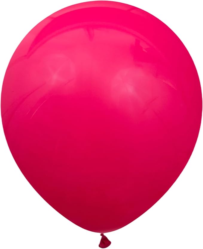 Fuchsia Balloons 50 Pack, 12 Inch Hot Pink Latex Balloons For Birthdays, Weddings, Baby Showers, Holidays