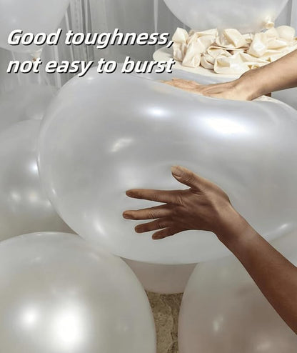 90 Pack White Pearl Balloons 18 inch Pearl White Latex Party Balloon Bulk for Various Party Events Decorations