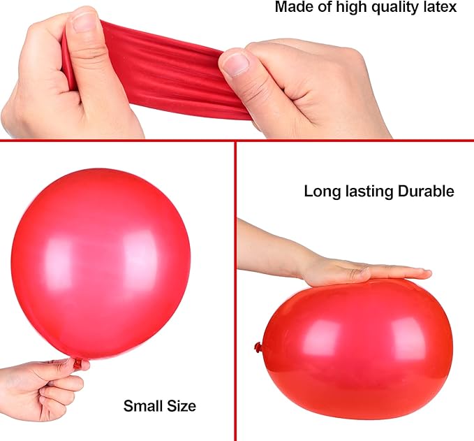 TecUnite 100 Pieces 6.6 Inch Blue Red White Latex Balloons Colorful Round Balloons for 4th of July Decorations Independence Day Patriotic Wedding Birthday Party Decoration