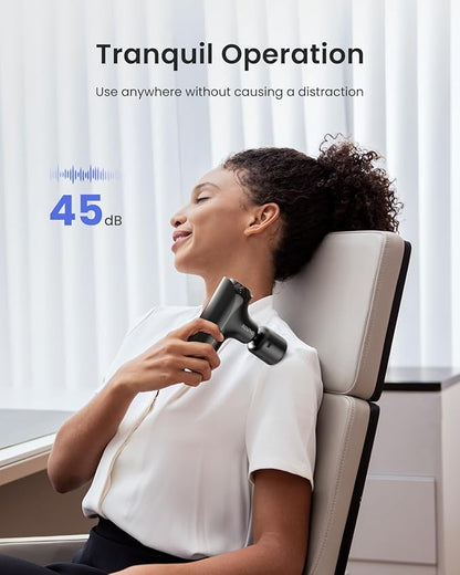 RENPHO Mini Thermacool Massage Gun with Heat and Cold, White Elephant Birthday Gifts for Women Mom, FSA Eligible HSA, Portable Deep Tissue Heated Relief, Travel Massage Gun with Carry Bag