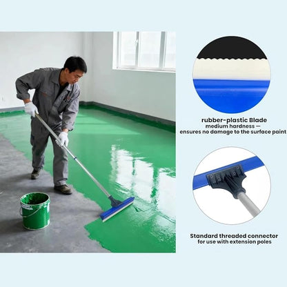 16in Epoxy Squeegee, Round Teeth Notched Squeegee for Self Leveling Cement Urethane Epoxy Floor Wall Spreader, Lightweight Professional Epoxy Tool for Garage Floors Driveways Walls