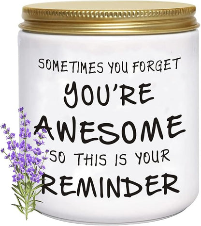 BFJLIFE Candles Gifts for Women Unique Inspirational Galentines Valentines Day Christmas Birthday Self Care Relaxation Spa Gifts for Her Sister Friend Wife Girlfriend Lavender Scented Candle