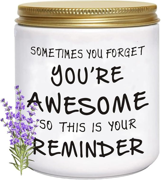BFJLIFE Candles Gifts for Women Unique Inspirational Galentines Valentines Day Christmas Birthday Self Care Relaxation Spa Gifts for Her Sister Friend Wife Girlfriend Lavender Scented Candle