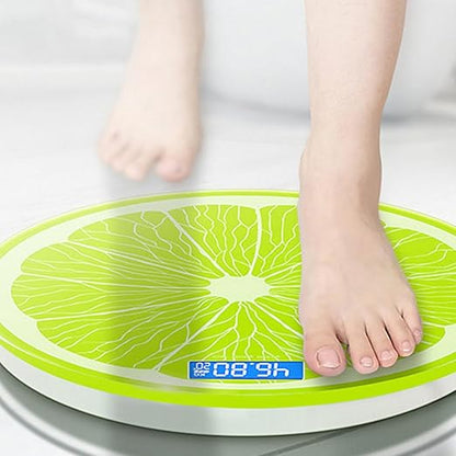 Electronic Body Weight Scale with Creative Lemon Design Large LED Display Compact Bathroom Scale for Accurate Adult Weighing