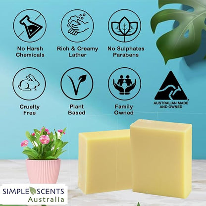 Honeysuckle Scented Natural Soap Bars (12 Bars), 3.5oz Moisturizing French Triple Milled Soap Bars Enriched with Shea Butter - Pure Plant Oil Bath & Body Bars