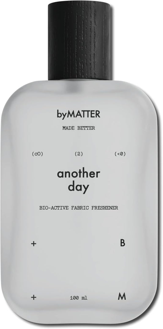 byMATTER Another Day Clothes Refresher Spray – Fabric Freshener, Luxury Perfume, Dry Wash Mist For All Clothing Types, Plant Based, Odour Eliminating, Linen Spray for Clothes (100ml / 3.4 Fl Oz)