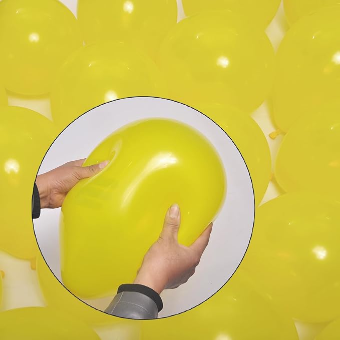 300 pack Yellow Balloons 12 Inch Yellow Latex Balloon Bulk for Party Supplies and Decorations