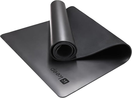 KEEP Professional Yoga Mat for Women and Men, 5mm Non-Slip Natural Rubber for Superior Grip, Eco-Friendly, Premium 74"x26" Exercise Mat for Pilates, and Fitness Workouts