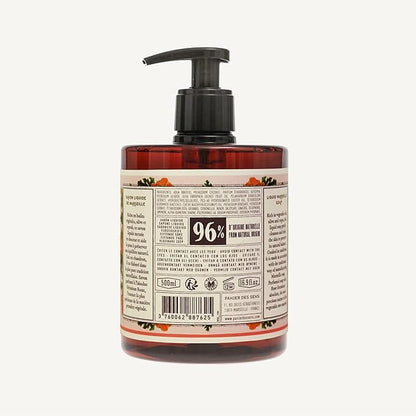 Panier des Sens - Moisturizing Hand Soap - Rose Geranium Fragrance - French Traditional Savon de Marseille Soap - Refillable Kitchen & Bathroom Soap - 16.9 Fl.oz Liquid Hand Wash 96% Natural