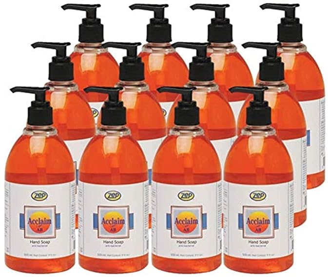 Zep Acclaim Liquid Antibacterial Liquid Hand Soap - 16.9 oz - 314916 (Case Of 12) - Perfect For Use In Offices, Businesses, Restaurants, And Homes