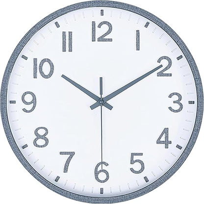 Wall Clocks Battery Operated 8 inch Modern Wall Clock,Silent Non Ticking Wall Clock for Living Room Bedroom Kitchen Office Classroom Decor (Texture Gray White)