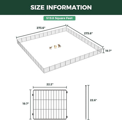 FXW MiniPaws Unleashed Dog Playpen for Yard & RV Camping, Expandable 20-inch 48 Panels for Puppies and Small Dogs, Portable for Indoor and Outdoor Use