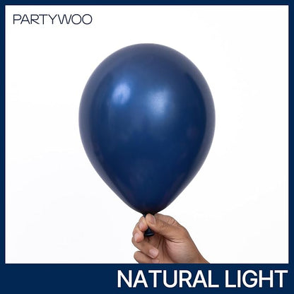 PartyWoo Navy Blue Balloons 50pcs 12 Inch Dark Blue Latex Helium Balloons for Graduation New Year Wedding Sports Theme Boy Baby Shower Men Birthday Bachelorette Party Decorations Blue-Z90