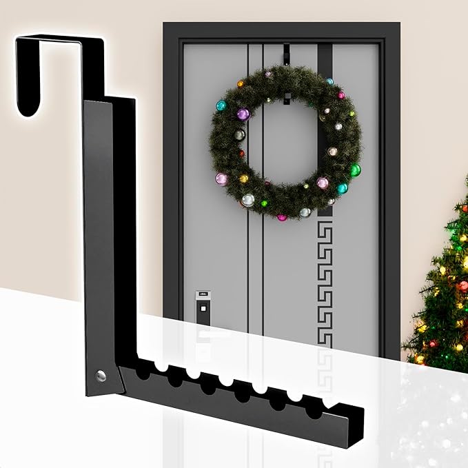 Over The Door Hanger Folding Clothes Drying Rack, Folding Hanging Coat Rack for Indoor Laundry Room Compact Small Space Foldable Portable Clothing Hanger Hook Collapsible- 4 Pack （Black）