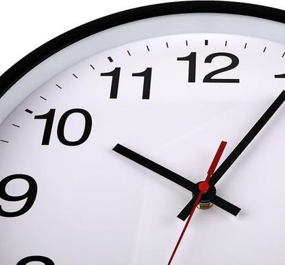 OceeK 12 Inch Wall Clock, Modern Wall Clocks Battery Operated, Silent Non-Ticking Analog Classic Clock Decorative,Black