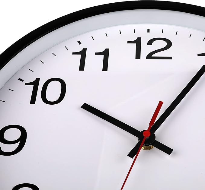 OceeK Wall Clock, Silent Non-Ticking, Modern Small Wall Clocks 8 Inch, Quality Quartz Battery Operated Analog Classic Clocks,Round