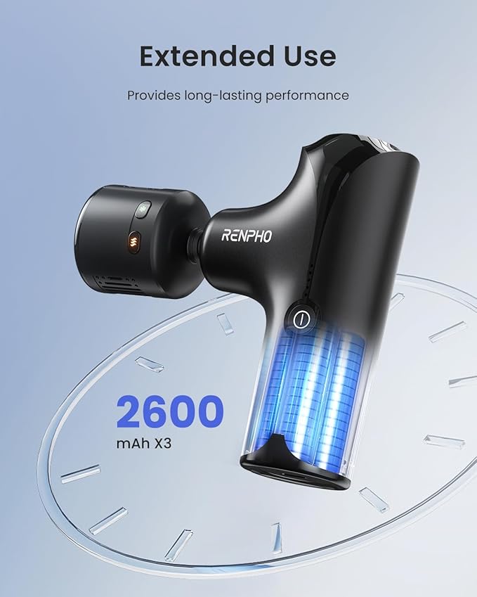 RENPHO Mini Thermacool Massage Gun with Heat and Cold, White Elephant Birthday Gifts for Women Mom, FSA Eligible HSA, Portable Deep Tissue Heated Relief, Travel Massage Gun with Carry Bag