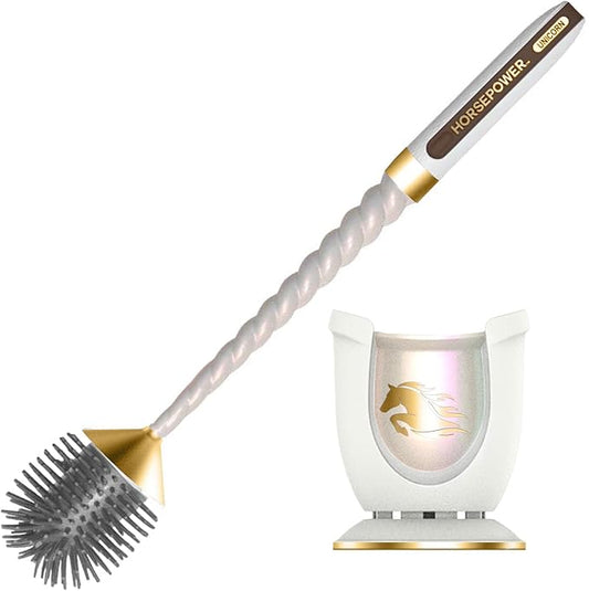 Horsepower Unicorn, AS-SEEN-ON-TV, Motorized Toilet Brush, Powerful Spinning Action (Unicorn Gold)