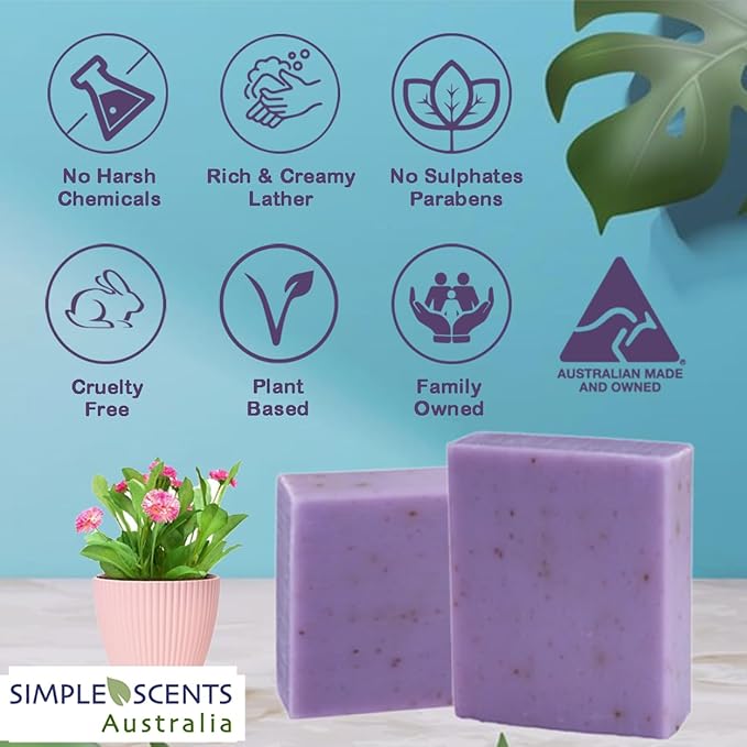 Lavender with Flowers Scented Natural Soap Bars (12 Bars), 3.5oz Moisturizing French Triple Milled Soap Bars Enriched with Shea Butter - Pure Plant Oil Bath & Body Bars