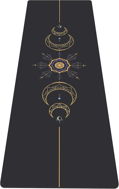 nuveti Yoga Mat Print Extra Thick TPE Non Slip Fitness Exercise Mat with Carrying Bag,72"x24" Extra Thick 6MM Exercise & Workout Mat for Yoga, Pilates Fitness and Floor Exercises