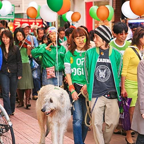 TecUnite 100 Pcs Orange White Green Latex Balloons 13 Inch Colorful Round Balloons for Wedding Birthday Festival Racing Car Poker Card Party Decoration