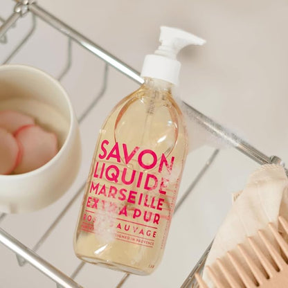 Compagnie de Provence Savon de Marseille Extra Pure Liquid Soap - Wild Rose - 16.7 Fl Oz Glass Pump Bottle