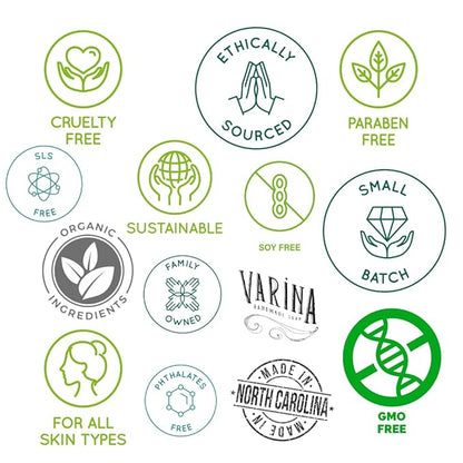 Varina Christmas Variety Bar Soap - Gentle Cleansing for Sensitive Skin - 5 Pack - Experience Healthy and Glowing Skin