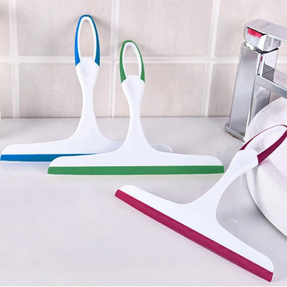 3 Pack Rubber Glass Shower Door Squeegee with 3 Shower Hooks, Multifunctional Squeegee Tool