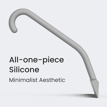 JustHang Shower Squeegee for Glass Doors, All-One-Piece Silicone with Built-in Hook Design for Easy Hanging and Cleaning, 10 Inch Gray