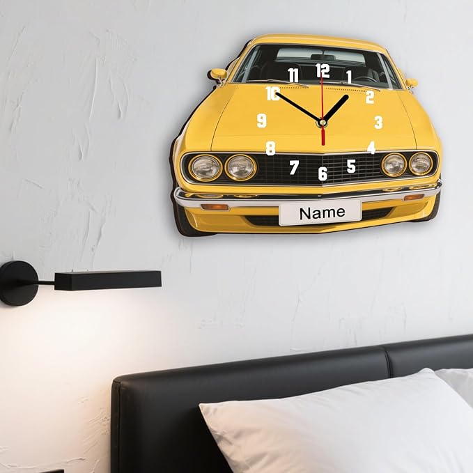 Personalized Clocks with Name Custom Basketball Wall Clock for Home Decoration Fathers Day Dad Gifts Birthday Christmas Creative Clock Customized Gift for Men Women Bedroom Living Room Decor