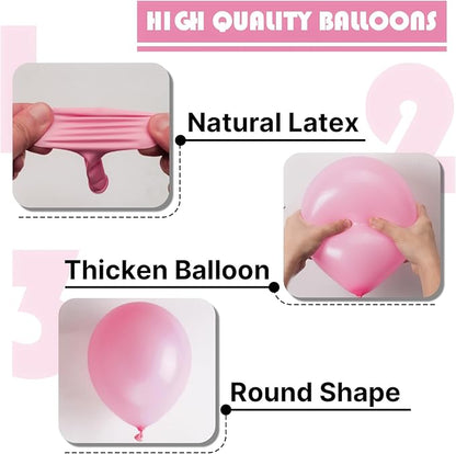PartyWoo Cherry Pink Balloons 50 pcs 12 Inch Light Baby Pale Pink Latex Balloons for Baby Shower Gender Reveal Valentine's Day Engagement Wedding Princess Birthday Party Decorations Pink-Q09