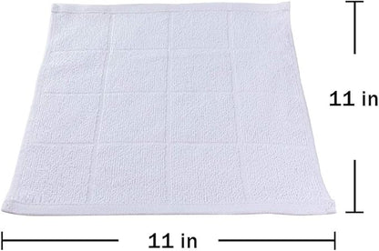 Glynniss Dishcloths Kitchen Highly Absorbent Dish Rags 100% Cotton Dish Cloths for Washing Dishes, Cleaning (11 x 11 Inches, 24 pcs, White)