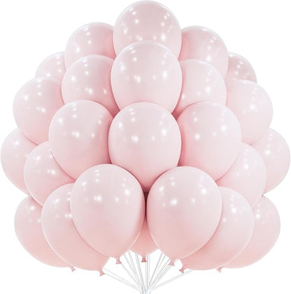 PartyWoo Light Pink Balloons 50 pcs 12 Inch Pastel Baby Pale Blush Pink Latex Balloons for Graduation Wedding Baby Shower Gender Reveal Princess Bachelorette Birthday Party Decorations Pink-Q01