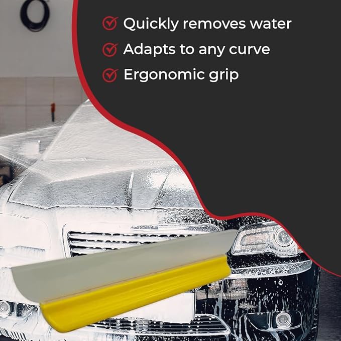 HI-TECH 14” Silicone Water Blade Car Drying Squeegee – Streak-Free, Fast-Drying, Scratch-Free Car Wash Tool