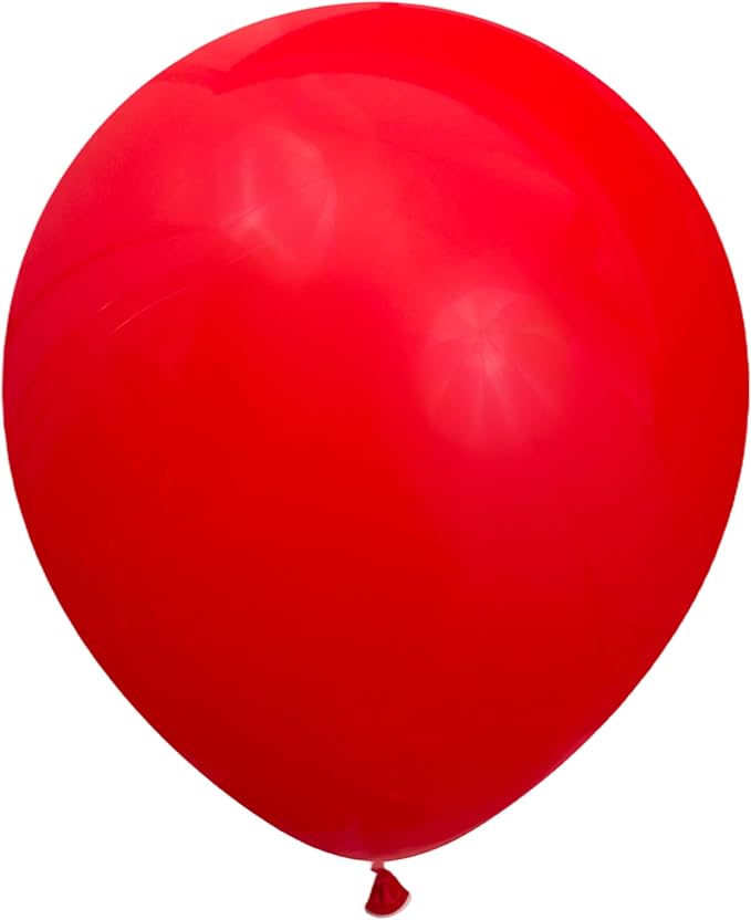 Red Balloons 100 Pack, 12 Inch Red Latex Balloons For Birthdays, Valentine's Day, Weddings, Baby Showers, Holidays