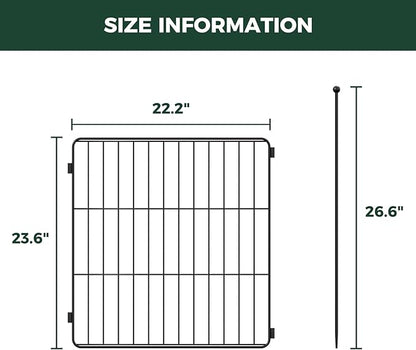 FXW MiniPaws Unleashed Dog Playpen for Yard & RV Camping, Expandable 24-inch 4 Panels for Puppies and Small Dogs, Portable for Indoor and Outdoor Use