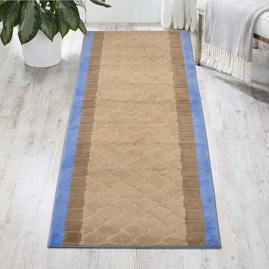 Custom Size Runner Volley Abstract Design Grey Blue, (8 Feet Length x 26 Inch Width) Custom Cut Slip Resistant Rubber Backing Runner Rugs, Extra Long Runner Rugs for Hallways