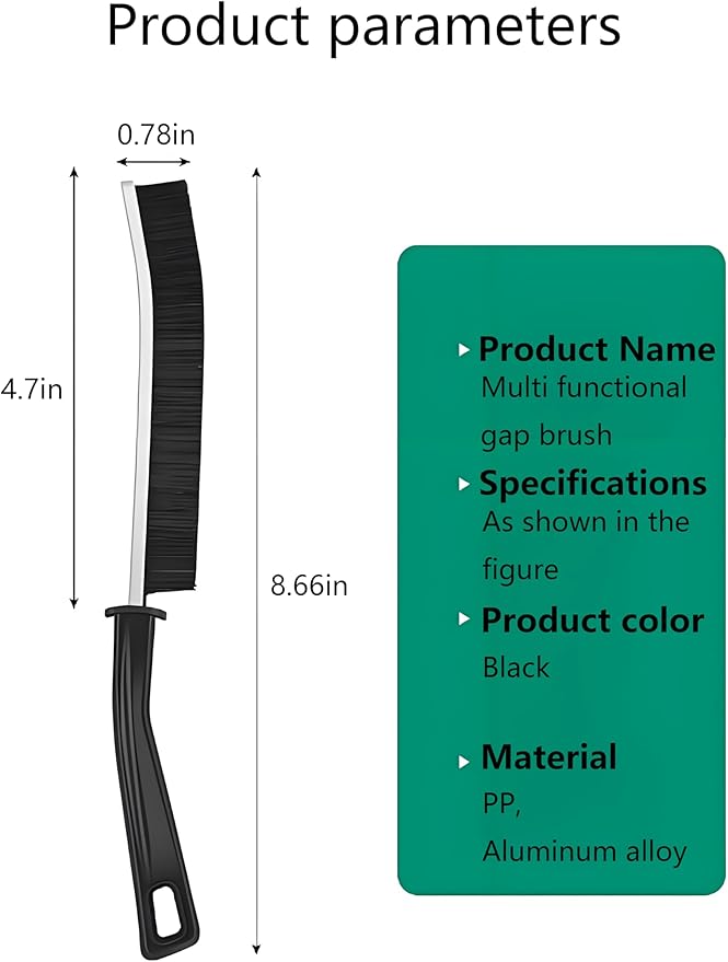 HABOQUAN 5-Pack Crevice Cleaning Brush Set: Hard Bristle Gap Cleaning Tool for Bathroom, Kitchen, Window, Vehicle - Narrow Gaps & Grout Scrub Cleaner