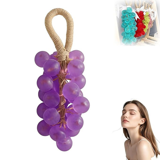 Handmade Crystal Grape Gentle Cleansing soap, Personalized Original Handmade Crystal Grape soap, Realistic Grapes Bunch Soaps Fragrance Cleaning, Smooth Skin, grape Soap DIY Kit (1, purple)