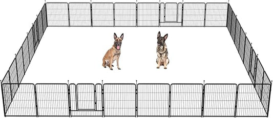 FXW Instant Unleashed Dog Playpen, Portable Pet Fence for Outdoor, RV Trips, and Camping, 32 inch, 32 Panels for Small and Medium Dogs with RV Step Grid│Patented