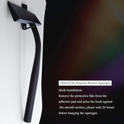 DEDGE Shower Squeegee Window Glass Wiper Scraper Cleaner with Silicone Blade for Bathroom/Kitchen/Car Glass/Mirror/Door 11-Inch (with Hook)