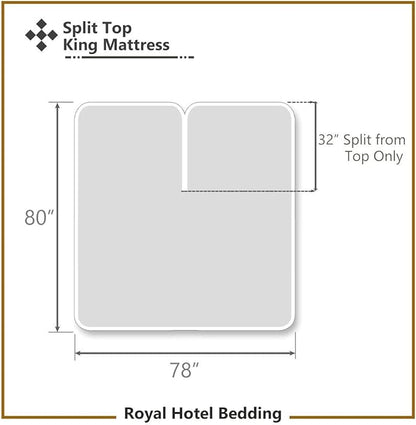 Royal Hotel Bedding ABRIPEDIC Sheets, Viscose from Bamboo, Sheet Set 600 Thread Count, Silky Soft Sheets, Viscose from Bamboo, Sheet Set, Top-Split-King : Adjustable Split Top King, Ivory