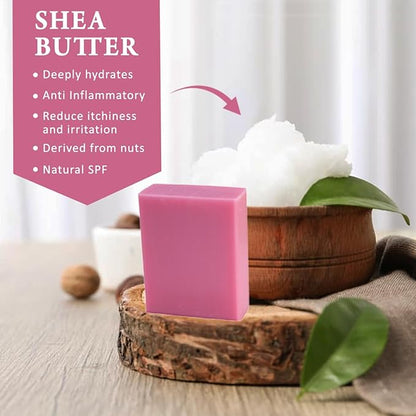 Berry Crush Scented Natural Soap Bars (12 Bars), 3.5oz Moisturizing French Triple Milled Soap Bars Enriched with Shea Butter - Pure Plant Oil Bath & Body Bars