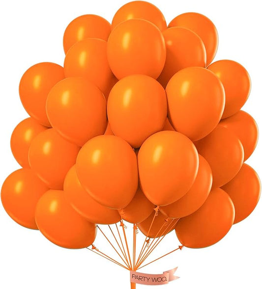 PartyWoo Tangerine Orange Balloons, 50 pcs 12 Inch Dark Orange Balloons, Deep Orange Balloons for Balloon Garland Balloon Arch, Party Decorations, Birthday Decorations, Wedding Decorations, Orange-Y9