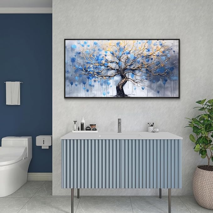 Wapluam Large Canvas Wall Art For Living Room Black Framed Wall Decor For Bedroom Modern Office Decor Black and White Inspiration Painting Prints Artwork Hang Abstract Picture Mural Home Decoration